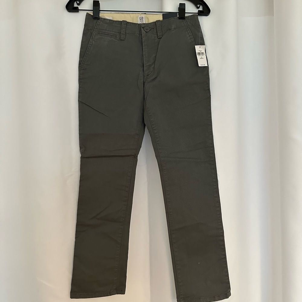 NWT GAP boys pants, size 10, gray, with adjustable waistband